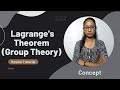 Lagrange's  theorem | lagrange's theorem in hindi | lagrange's theorem proof | group theory