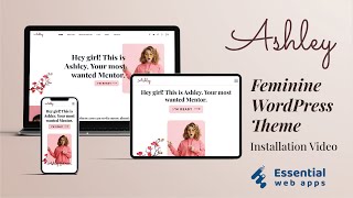 WordPress Coach Themes  - WordPress Themes for Coaches - Feminine WordPress Themes - Ashley