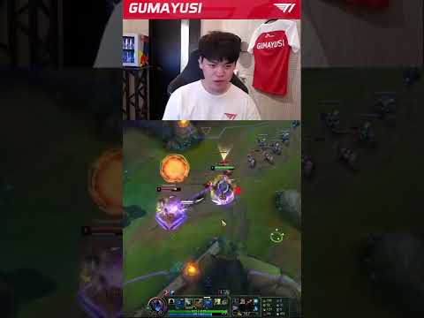 T1 Gumayusi's Vayne after being challenged