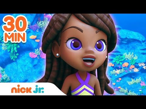 Mermaid Lorelai's Ocean Rescues! 🦀 30 Minute Compilation 🐠 Santiago of the Seas | Nick Jr.