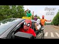 Bros SpiderMan vs Super CAR Taxi ( Comedy by FLife TV )