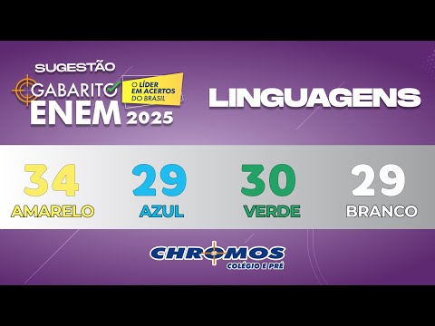 Gabarito ENEM 2025 CHROMOS - Prova Amarela: Questão 34 | Linguagens e Códigos
