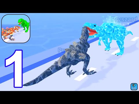 Dino Evolution Run 3D - Gameplay Walkthrough Part 1 Levels 1-5 Dinosaur Rush (Android, iOS)