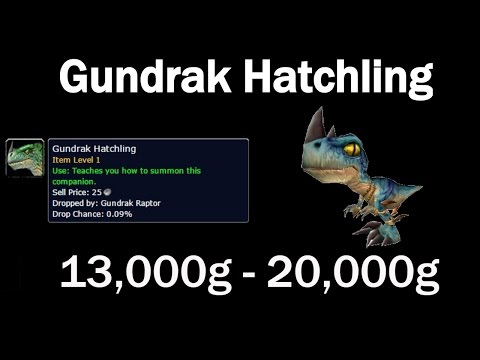 Gundrak Hatchling Battle Pet! 13,000-20,000 Gold!