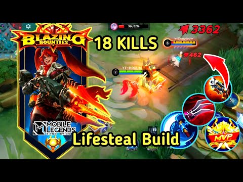 18 Kills Layla !! Layla 100% Broken & Insane Lifesteal Build 💓 Build Top 1 Global Layla ❤️️ MLBB √