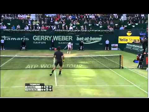 Federer vs Raonic QF Gerry weber open 2012 [Last game]