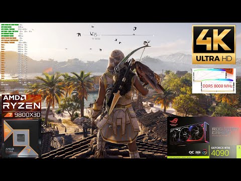 Assassin's Creed Odyssey 4K Gameplay / STRIX RTX 4090 / AMD Ryzen 7 9800X3D