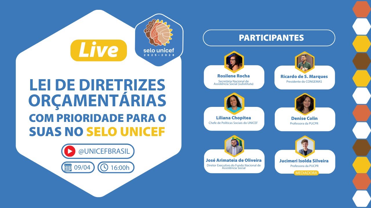 Lei de Diretrizes Orçamentárias com Prioridade para o SUAS no Selo Selo UNICEF