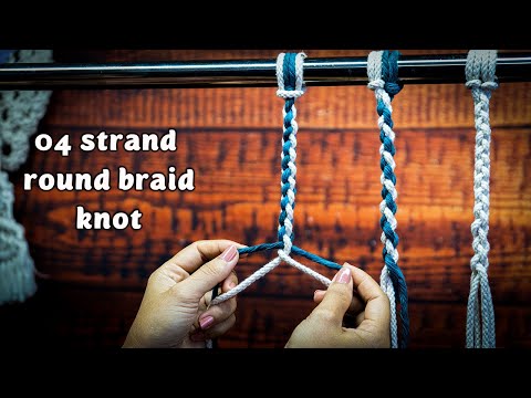 Macrame basic tutorial - The 04 round cords braid