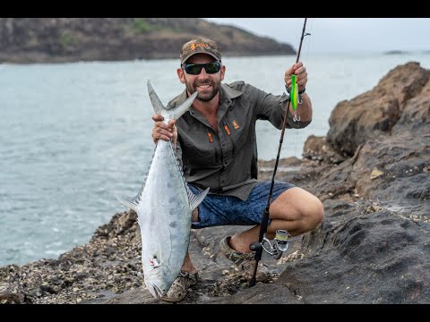 Fishing Cape York Northern Most Point - Drone Capture of Queenfish Eating A Popper
