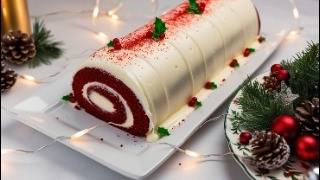 This year’s Christmas cake is Red Velvet roll cake. It’s so good and easy to make!