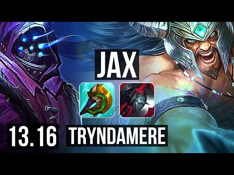 JAX vs TRYNDAMERE (TOP) | 3/0/5, 1.1M mastery | NA Master | 13.16