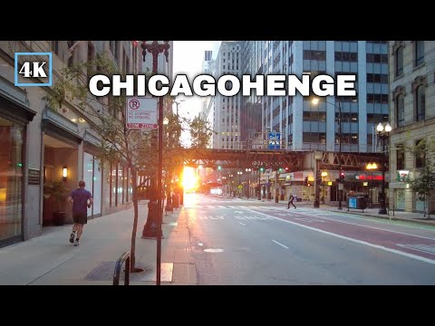 CHICAGO🇺🇸 Chicagohenge and Sunrise Walking Tour in Downtown Chicago [4K]