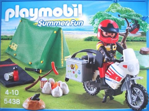Playmobil 5438 Summer Fun Biker At Camp Site Unboxing & Review