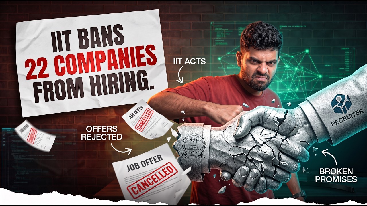 IIT Bans 22 Companies From Hiring?! | Placement Shock