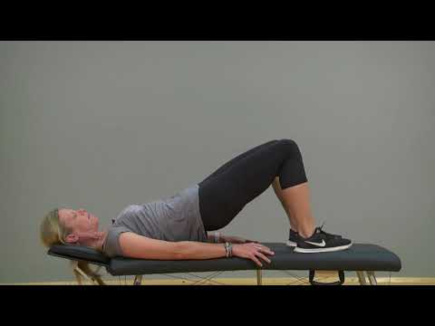 Supine bridge - YouTube video thumbnail.
