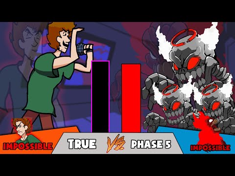 FNF Comparison - Tricky The Clown VS Shaggy Power Levels Battle - FNF Power Levels Battle