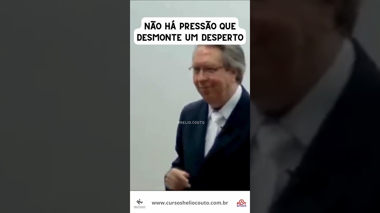 Não há pressão que desmonte um desperto #heliocouto