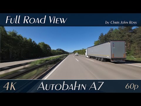 Autobahn (A7), Germany: Altwarmbüchen - Meilendorf - 4K (UHD/2160p/60p) Video