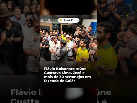 Flávio Bolsonaro reúne Gusttavo Lima, Zezé e mais de 30 sertanejos em fazenda de Goiás #Shorts
