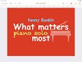 What matters most (Kenny Rankin) sing along 