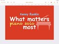 What matters most (Kenny Rankin) sing along 