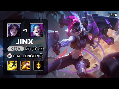 Jinx vs Kai'Sa ADC - KR Challenger - Patch 13.20 Season 13