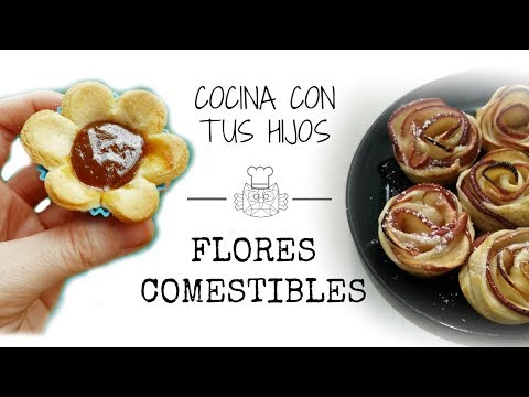 Flores comestibles: tartaleta de lemon curf y rosas de manzana