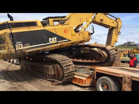 Loading And Transporting The Caterpillar 375 And Cat 245 Excavators - Fasoulas Heavy Transports