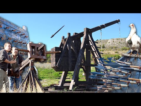 50 MÁQUINAS DE GUERRA ancestrales: catapulta, ballesta... Reproducciones REALES y su funcionamiento