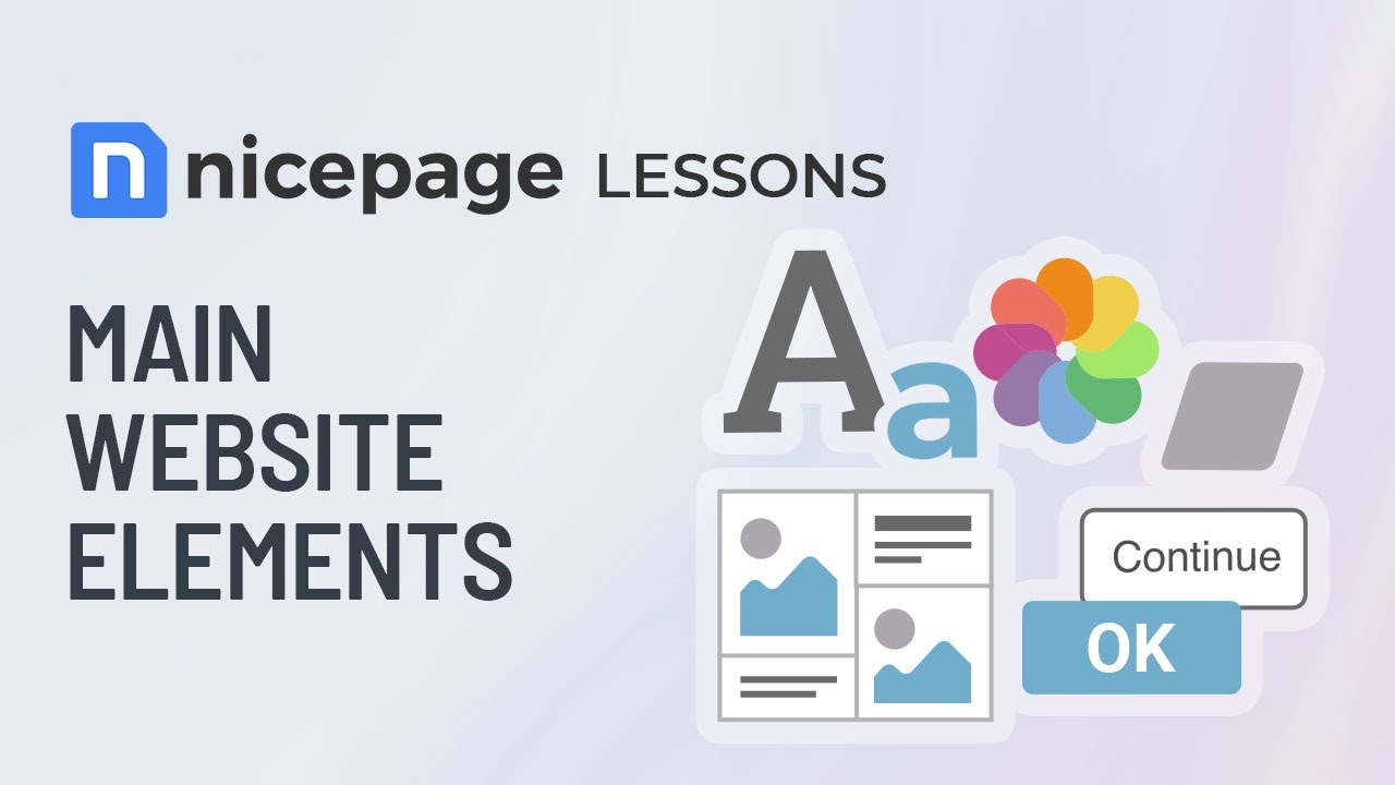 Main Website Elements in Nicepage