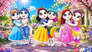 👑 Princesses Become Social Media Girls!  TikTok, YouTube, Instagram, Facebook & Google | Angela 2