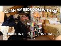 CLEAN MY BEDROOM WITH ME 🧽🫧|| room cleaning motivation! closet clean-out! satisfying! aesthetic!