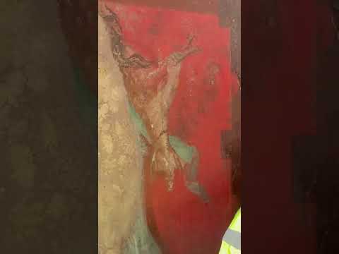 Hallado en Pompeya un gran fresco sobre el culto a Dioniso, dios del vino
