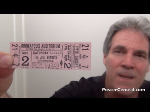 Jimi Hendrix Experience Concert Ticket 1968 Unused - Minneapolis, MN