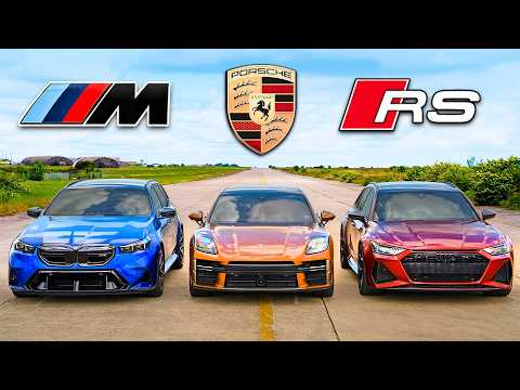 BMW M5 Touring vs Panamera Turbo vs RS6 Perf: ARRANCONES