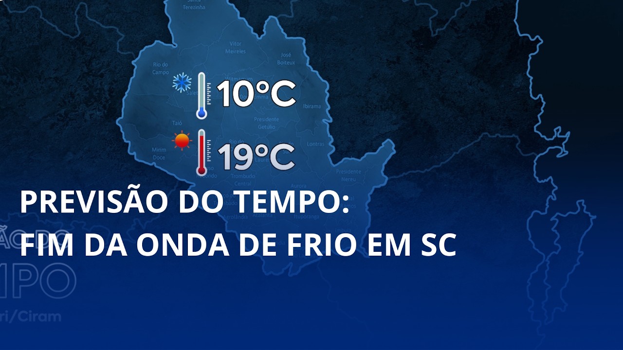 Previsão do tempo: fim da onda de frio em SC