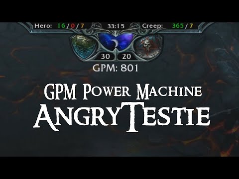 God of GPM | AngryTestie the fastest farming Machine in HoN