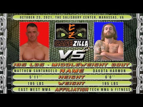 CageZilla 63 - 01 - Matthew Santangelo Vs Dakota Harmon
