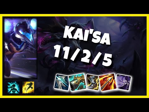 Kai'Sa 11.1 Gameplay Challenger Replay Bot Lane - S11 (11/2/5) - EU