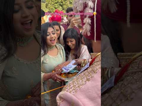 Ribbon cutting🥳♥️#trending #ytshorts #yt #vlogging #wedding #weddingcelebrations #weddingday #fyp
