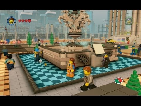 The LEGO Movie Videogame - All Red Bricks in Bricksburg (Bricksburg 100% Guide)