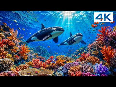 Marvel at the Blue Marine Aquarium 4K ULTRA HD 🐠 Exotic Reef Fish & Sleep Sounds