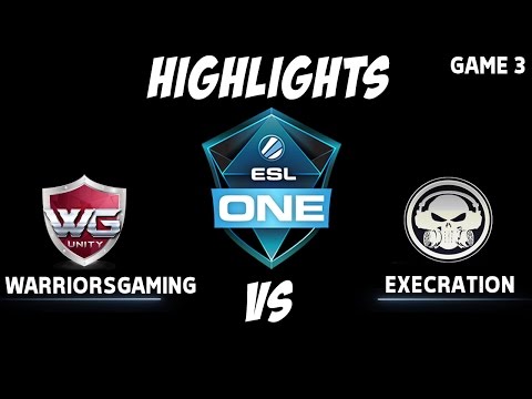 WarriorsGaming Unity vs Execration Game 3  ESL One Genting 2017