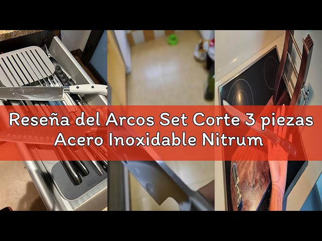 Vídeo relacionado con ARCOS Estuche de 3 Cuchillos Básicos de Cocina. Pack de Cuchillos con Hoja de Acero Inoxidable y Mango de Polieximetileno Aptos para Lavavajillas. Serie Universal. Color Negro