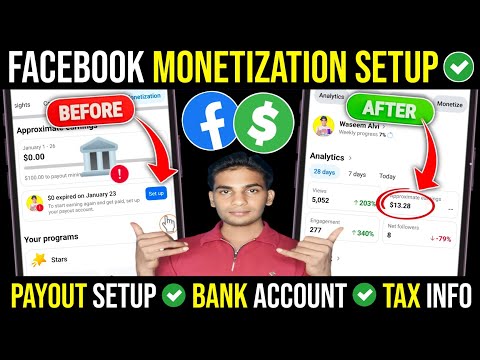 Facebook bank account setup | Set Up Payout Account Facebook | monetization on facebook page