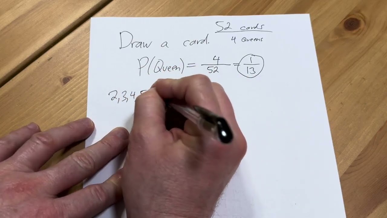 A Simple Probability Question with Cards || The Probability of a Queen
