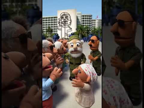 El Pueblo Cubano y el Comandante: Una Sátira en la Plaza de la Revolución 🇨🇺