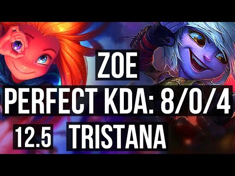 ZOE vs TRISTANA (MID) | 8/0/4, 66% winrate, Legendary | EUW Grandmaster | 12.5