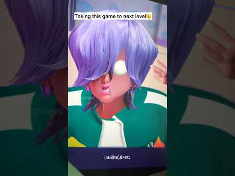 Mystery and Zoey in SQUID GAME!🤫 #shorts #art #kpopdemonhunters